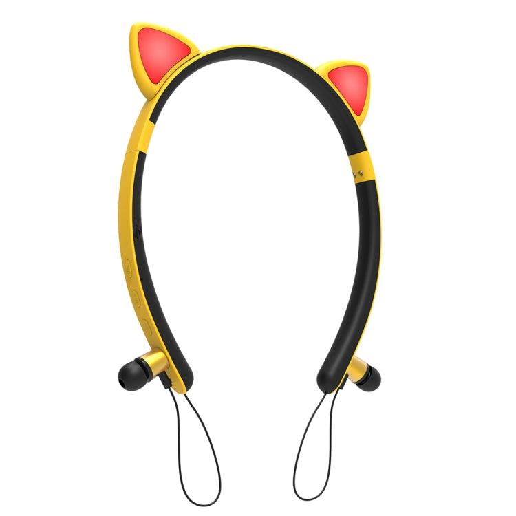 ZW29 Cat Ear Stereo Sound HIFI Fashion Outdoor Portable Sports Wireless  Bluetooth Headset with Mic & LED Light Glowing