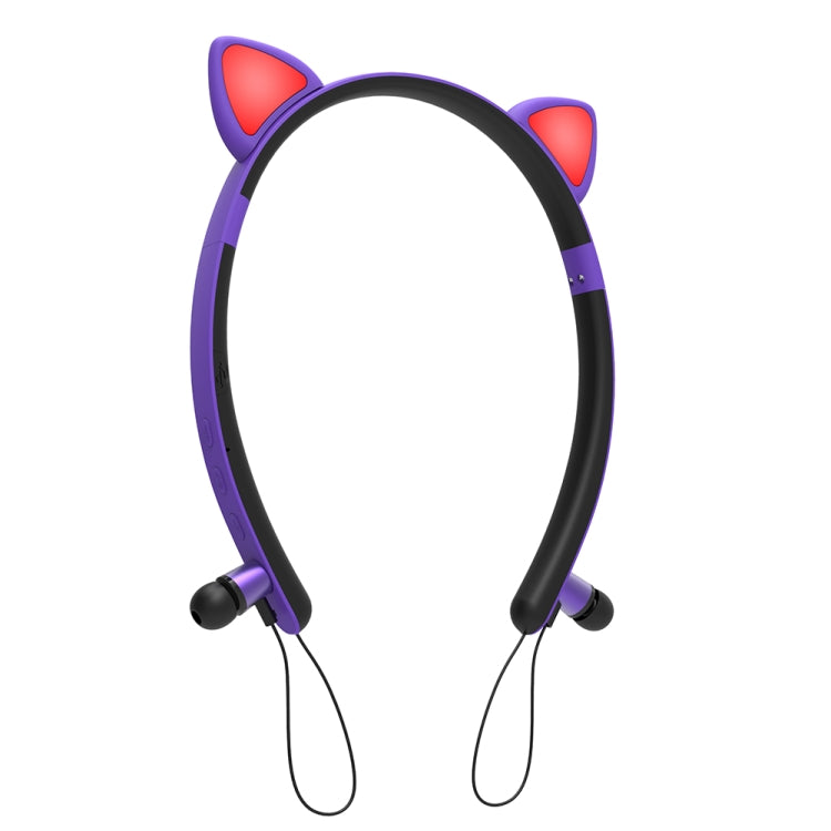 ZW29 Cat Ear Stereo Sound HIFI Fashion Outdoor Portable Sports Wireless  Bluetooth Headset with Mic & LED Light Glowing