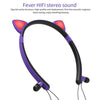 ZW29 Cat Ear Stereo Sound HIFI Fashion Outdoor Portable Sports Wireless  Bluetooth Headset with Mic & LED Light Glowing