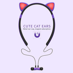 ZW29 Cat Ear Stereo Sound HIFI Fashion Outdoor Portable Sports Wireless  Bluetooth Headset with Mic & LED Light Glowing