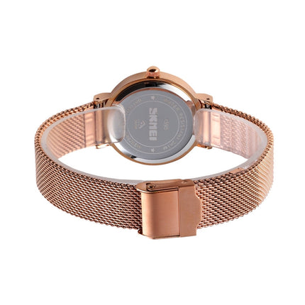 Skmei 1595 Fashion Elegant Scale Free Steel Mesh Belt Women's Watch Waterproof Business Student Quartz Watch Female