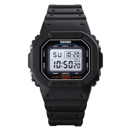 Skmei 1608 Multi-Function Student Electronic Watch Waterproof Timing Silicone Sports Watch