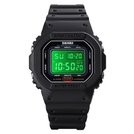 Skmei 1608 Multi-Function Student Electronic Watch Waterproof Timing Silicone Sports Watch