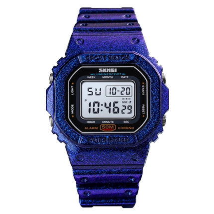Skmei 1608 Multi-Function Student Electronic Watch Waterproof Timing Silicone Sports Watch