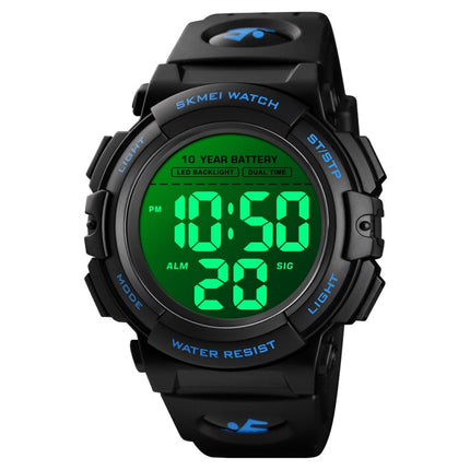 Skmei 1562 Multi Function Outdoor Sports Waterproof Student Electronic Watch Ten Year Battery Mens Watch