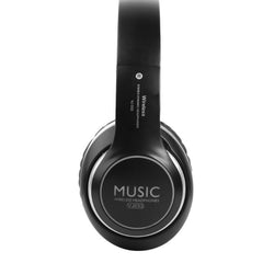 VJ033 Multi-function Upgrade Bluetooth 5.0 Headset Stereo Wireless LED Microphone FM Radio Headset