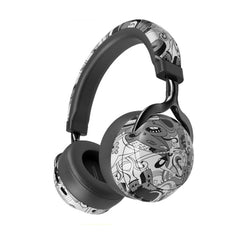 VJ086 Graffiti Headset Wireless Sports Bluetooth Headset Water Transfer Color Print Headset, Support TF, FM