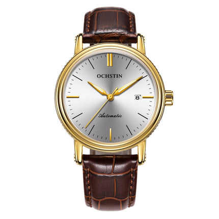 Ochstin 2024 Automatic Mechanical Watch Men Waterproof Calendar Leather Business Mechanical Men Watch