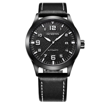 Ochstin 62028 Fashion Fully Automatic Mechanical Watch Waterproof Men  Leisure Mechanical Watch Calendar Leather Watch