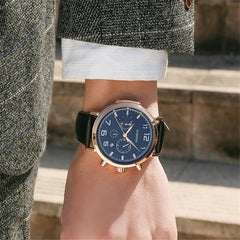 Ochstin 6105 Multi Function Watch Business Leisure Men  Watch Waterproof Timing Quartz Watch Belt Watch