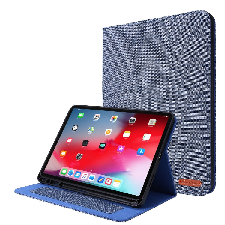 Horizontal Flip TPU + Fabric PU Leather Protective Case with Name Card Clip, For iPad Pro 11(2020)