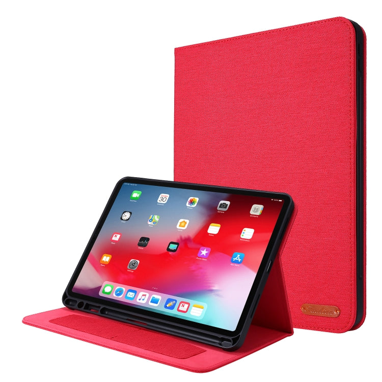 Horizontal Flip TPU + Fabric PU Leather Protective Case with Name Card Clip, For iPad Pro 11(2020)