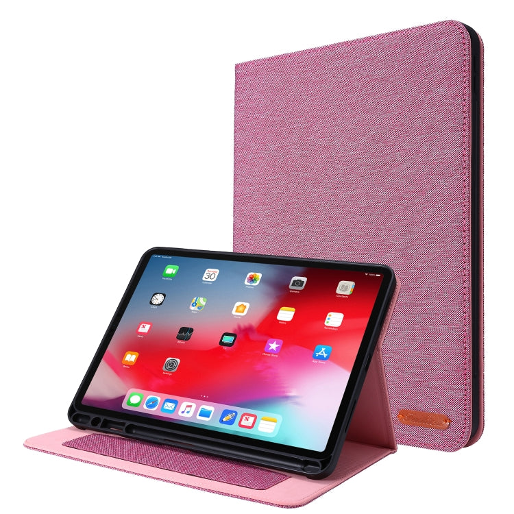 Horizontal Flip TPU + Fabric PU Leather Protective Case with Name Card Clip, For iPad Pro 11(2020)