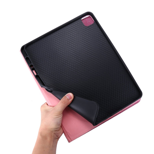 Horizontal Flip TPU + Fabric PU Leather Protective Case with Name Card Clip, For iPad Pro 12.9(2020)