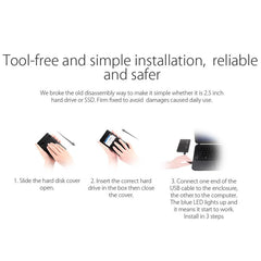 ORICO 2588US3-V1 2.5 inch USB3.0 Hard Drive Enclosure, Black