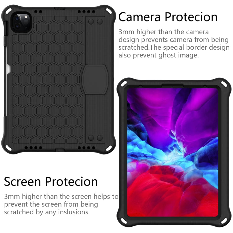 Honeycomb Design EVA + PC Four Corner Anti Falling Flat Protective Shell With Straps, For iPad Pro 11 2020