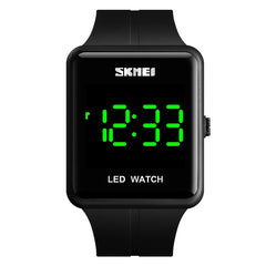 SKMEI 1541 Fashion Led Watch Square Couple Model Waterproof Electronic Watch Silicone Watch