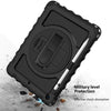 For iPad 10.2 360 Degree Rotating Case with Pencil Holder, Kickstand Shockproof Heavy Duty with Shoulder Strap,Hand Strap, For iPad 10.2