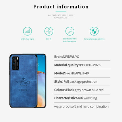 PINWUYO Zun Series PC + TPU + Skin Waterproof And Anti-fall All-inclusive Protective Shell, For Huawei P40, For Huawei P40 pro / P40pro+, For Huawei Y7P/P40Lite E/Honor9C, For OPPO Realme 6 Pro