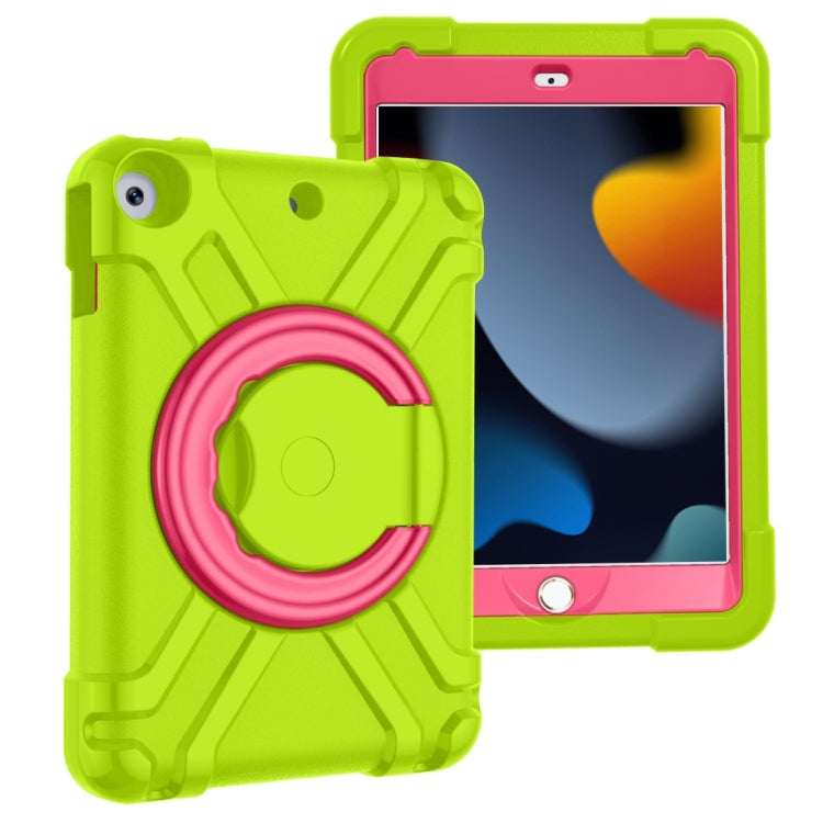 For iPad 10.2 PC + Silicone Shockproof Combination Case with 360 Degree Rotating Holder & Handle, For iPad 10.2