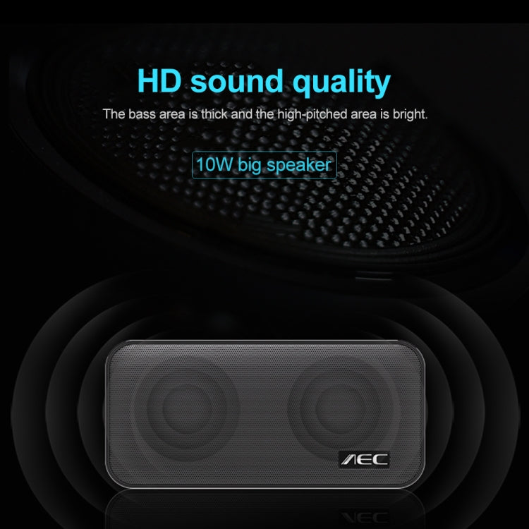 AEC BT-205 Portable Wireless Bluetooth Speaker Stereo Music Loudspeaker Built-in Microphone, Support TF Card