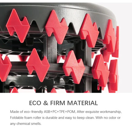 Folding Yoga Column Adjustable Pilates Foam Roller Portable Fitness Equipment Leg Back Muscle Massage and Relaxation