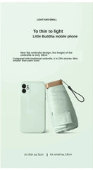 Mini Sun Umbrella Pocket Rain Umbrella Vinyl Folding UV Ultraviolet Protection Sun Shade Pocket Parasol Capsule