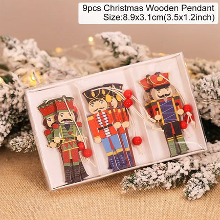 Christmas Gnomes Wooden Pendants Merry Christmas Decorations For Home 2024 Xmas Tree Christmas Ornaments Navidad New Year Gift