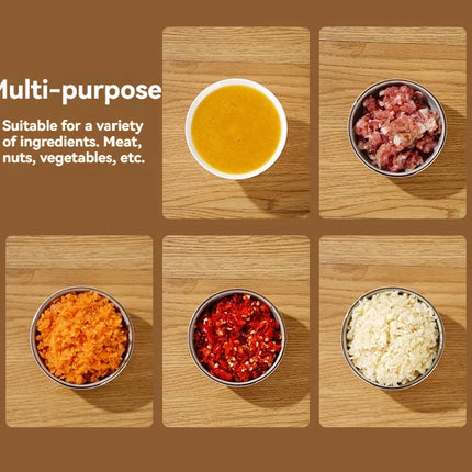 Electric Mini Garlic Chopper USB Meat Grinder - Sturdy and Durable Kitchen Tool for Crushing Garlic, Ginger, and Vegetables