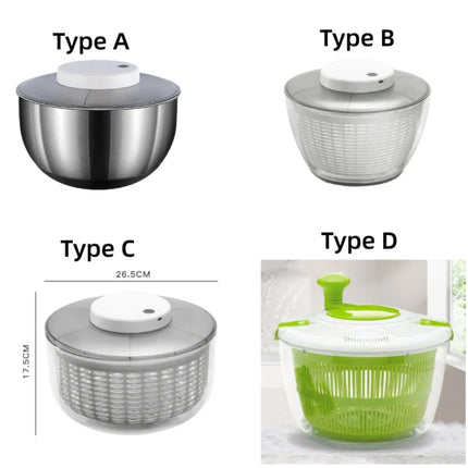 Stainless steel Vegetable Dehydrator Electric Cleanse Dryer Strainer Fruit and Vegetable Dry Wet Separation Dehydrator Kitchen