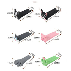 Cartoon Door Stop Silicone Reusable Shock Absorbent Block Wedge Doorstops Door Handle Stopper Home Door Anti-collision Stopper