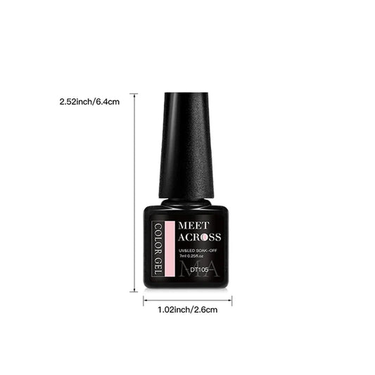 MEET ACROSS 8Pcs/Set Gel Nail Polish Set for All Season Neon Marcaron Green Red Series UV Gel Varnish Manicure Kit Nail Supplies