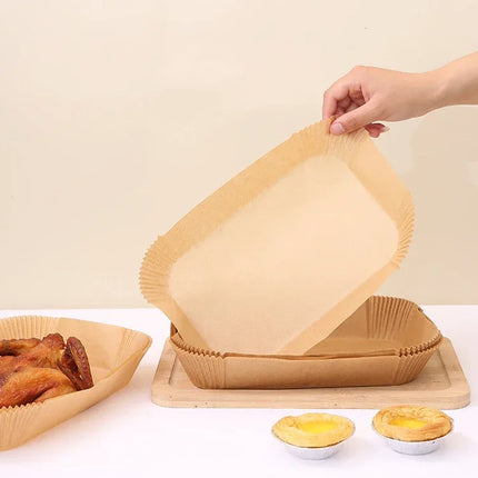 Disposable Air Fryer Paper Non-Stick Kitchen Baking Airfryer Mat Oilproof Micro-wave Barbecue Pad Baking Paper Liner Accessories