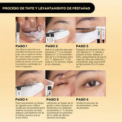 Gollee Lash and Brow Tinting Kit Classic Black Natural Eyelash Lifting Perm Treatment Makeup Set 4-6 Weeks For Lash Curler Perm