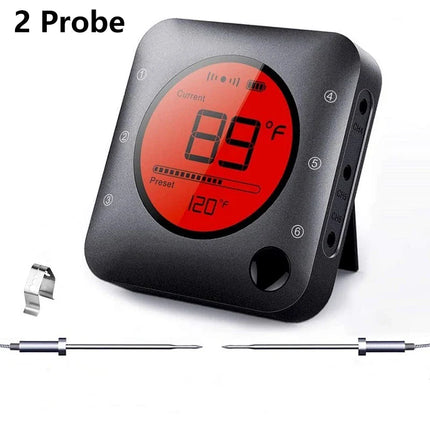 Wireless Bluetooth Meat Thermometer Digital BBQ Kitchen Thermometer Support 6 Probe for Smoker Cooking Grill Oven Candy