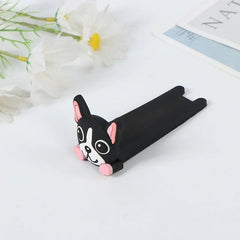 Cartoon Door Stop Silicone Reusable Shock Absorbent Block Wedge Doorstops Door Handle Stopper Home Door Anti-collision Stopper
