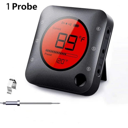 Wireless Bluetooth Meat Thermometer Digital BBQ Kitchen Thermometer Support 6 Probe for Smoker Cooking Grill Oven Candy