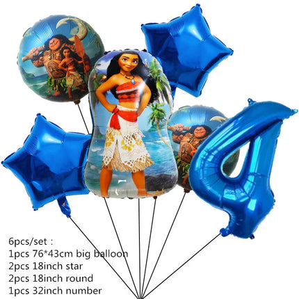 Disney Moana Birthday Party Decorations Supplie Moana Celebration Party Balloons Disposable Tableware Cup Plate Baby Shower Toys