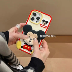 Baby pacifier Mickey Mouse Phone Case for iPhone 13 14 15 16 Pro Max 12promax DISNEY blow bubbles Soft silicone Cover Capa