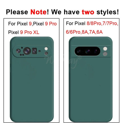 For Google Pixel 8 Pro Case Pixel 9 Pro XL Cover Liquid Silicone Rubber Protector TPU Case Pixel 8 Pro 8A 7A 7 6A 6 Pro Case