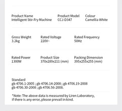 Stir Frying Machine Fully Automatic Home no supervision required Rotating Flip Intelligent Stir Frying Robot