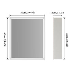 60/70CM Illuminated LED Wall Mirrored Bathroom Storage Medicine Cabinet with Shaver Socket, Bluetooth Speaker Anti-Fog