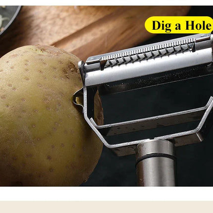 Multifunctional Stainless Steel  Kitchen Peeler Fruit Vegetable Potato Carrot Cucumber Grater Julienne Durable Vegetable Slicer