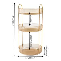 360 Rotation Spice Rack Pantry Cabinet Turntable Cosmetic Seasoning Organizer Kitchen Storage Capacity Shelf Bathroom Accessorie