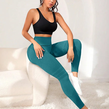 Sports Pants With Sexy Lines Lifting Buttocks Sports Tight Pants Women's High Waisted Elastic Fitness Pants Running Yoga Pants