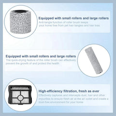 ABNO-For Eureka Rapidwash New630 Robot Vacuum Main Roller Brush Hepa Filter Replacement Parts Accessories