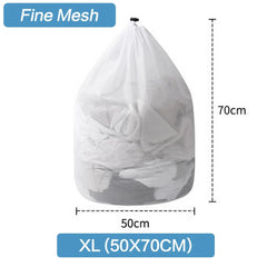 1PC Mesh Laundry Bag - Machine Washable Drawstring Design Travel Wash Bag for Blouses, Hosiery, Stockings, and Underwear