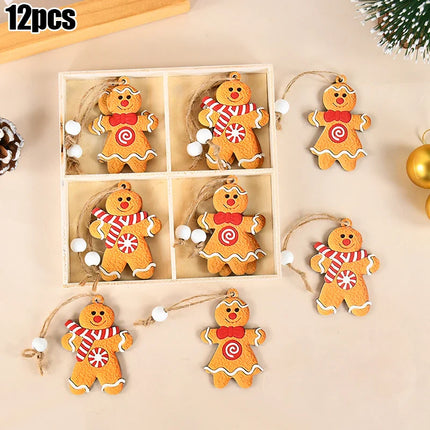 Christmas Nutcracker Soldier Wooden Pendant Xmas Tree Hanging Ornaments 2024 Navidad Decoration for Home 2025 New Year Gifts