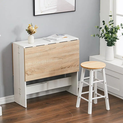 Haodirect multifunctional foldable and expandable dining table wooden kitchen table saves space