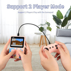 TECTINTER Video Game Console Mini Portable Retro TV Handheld Game Player Built-in 500 Games LCD Screen AV Output Support 2 Play